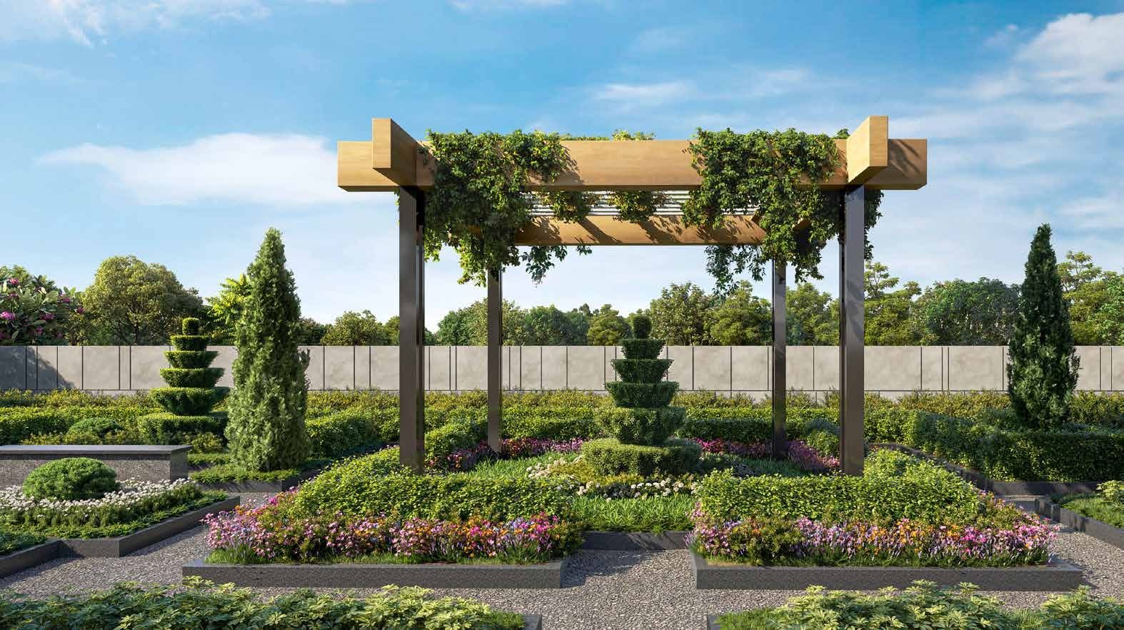 Pergola garden, artist's impression